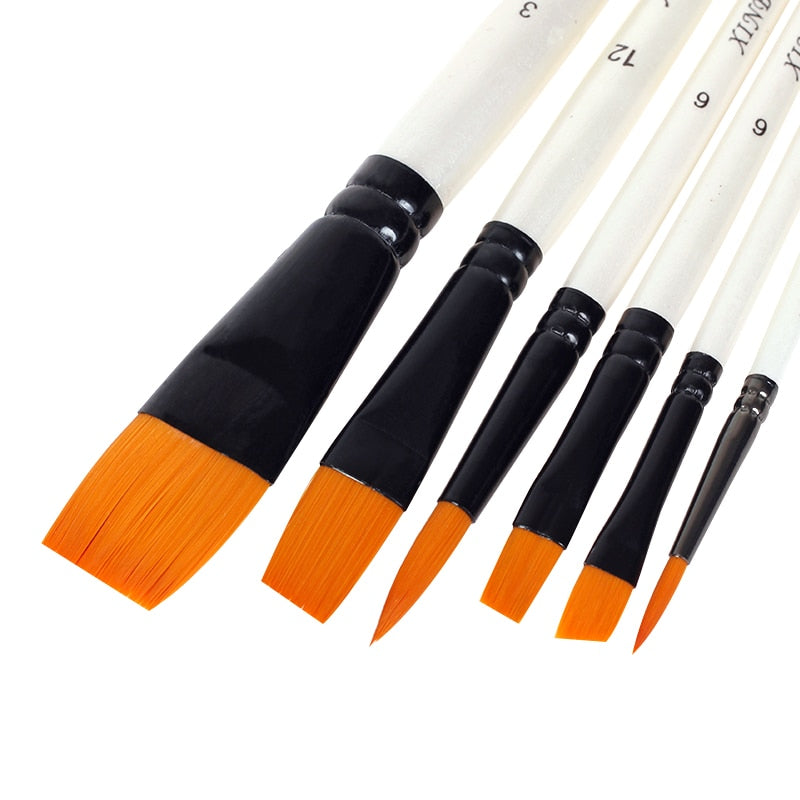 6 Pincéis para tinta aquarela